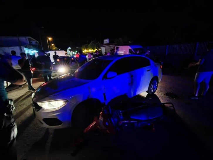 Gaziantep'te otomobil ile motosiklet çarpıştı: 2 yaralı