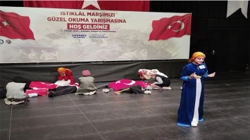 Şahinbeyli Öğrenciler İstiklal Marşını en güzel okumak için yarıştı