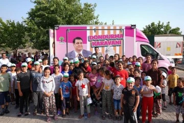 Yılmaz’dan çocuklara için dondurma karavanı